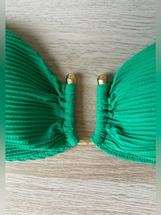 ViX Jill Bandeau Bikini Top Green Size L NWT - Picture 9 of 10